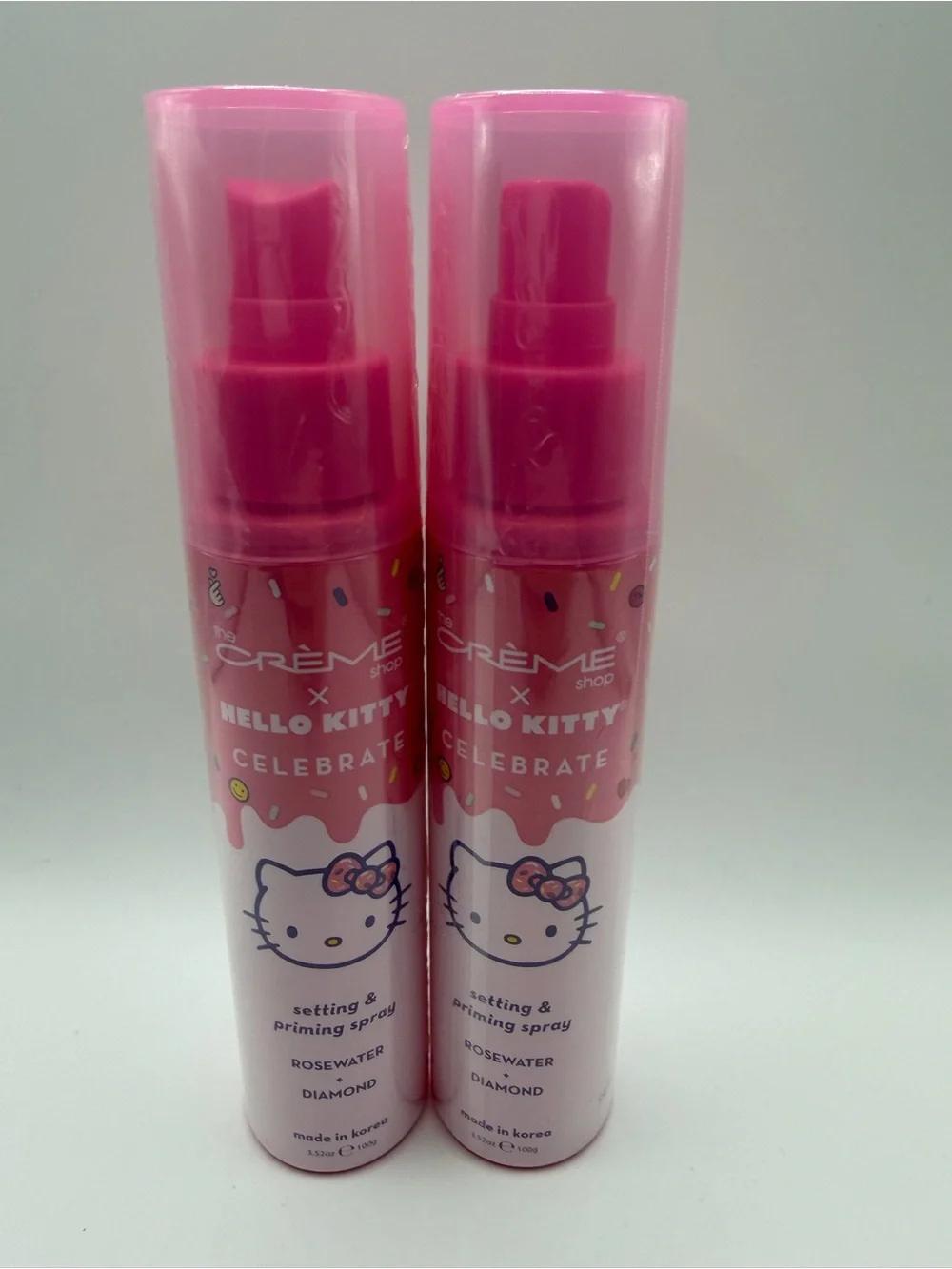 The Crème Shop x Hello Kitty Celebrate Setting Priming Spray Set of 2 New